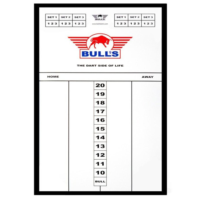 Bull's Styrene Scoreboard 45x30 cm Black