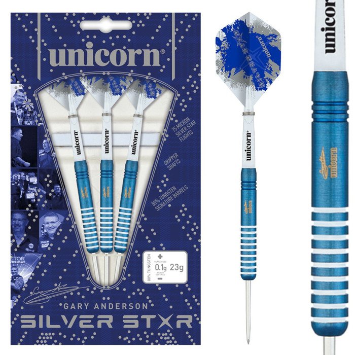 Unicorn Gary Anderson Blue Silver Star 80%